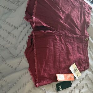 Kut from the Kloth High Waist Wine Shorts
